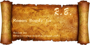 Remes Bogáta névjegykártya